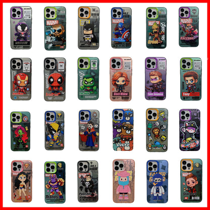 Bronzing Marvel Spider-Man Iron Man Phone Case