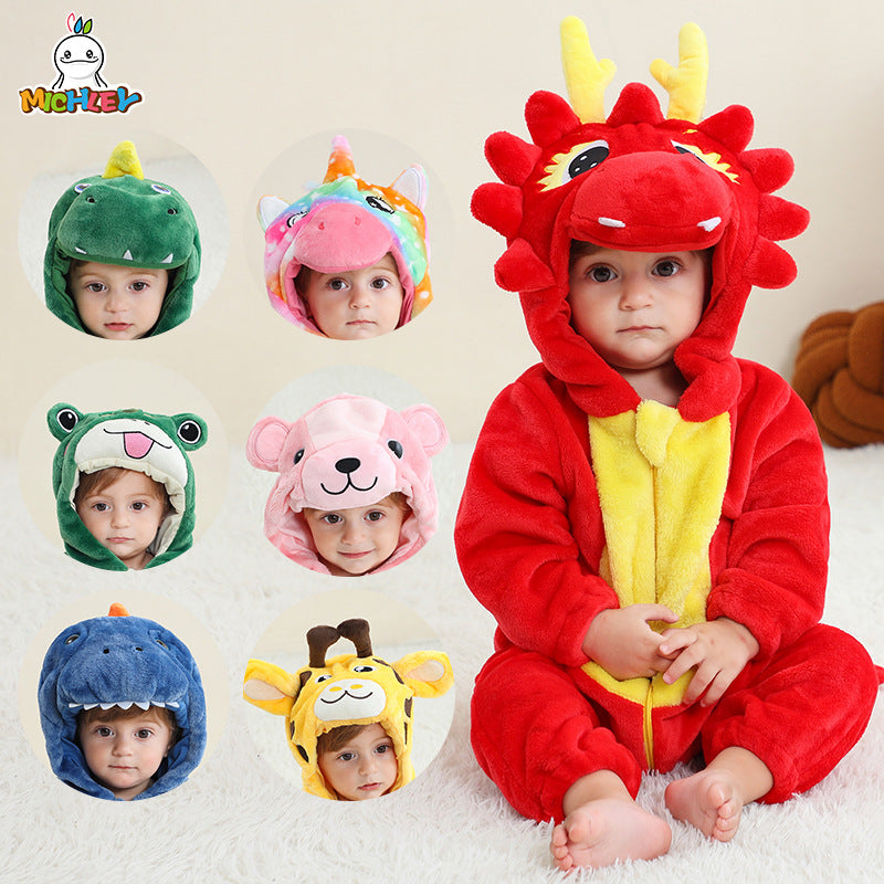 Flannel Animal Shaped Baby One-Piece Suit