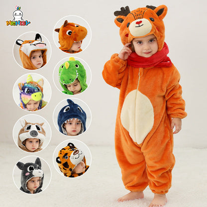 Flannel Animal Shaped Baby One-Piece Suit