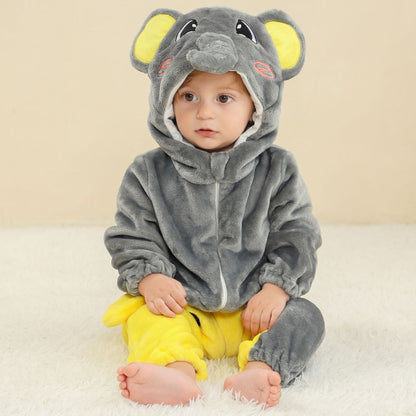 Flannel Animal Shaped Baby One-Piece Suit