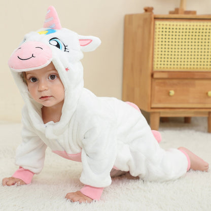 Flannel Animal Shaped Baby One-Piece Suit