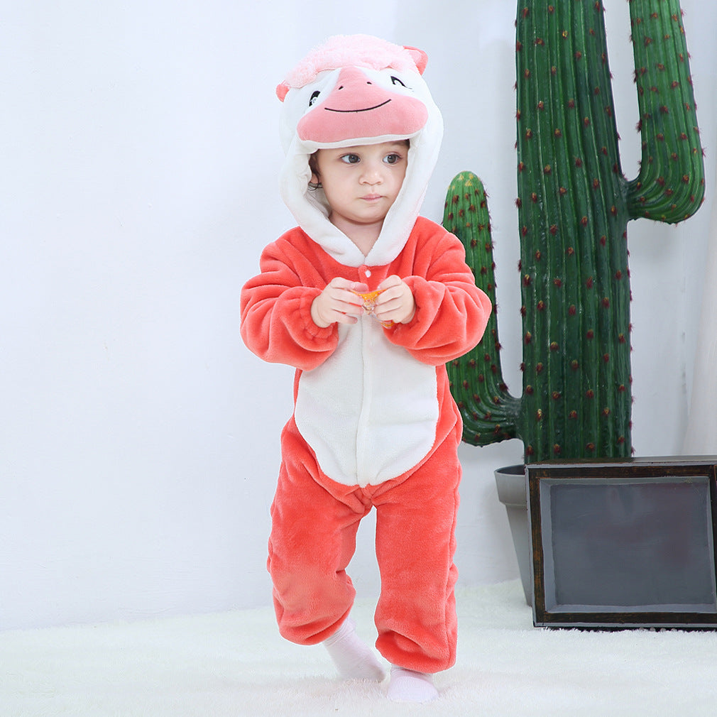 Flannel Animal Shaped Baby One-Piece Suit