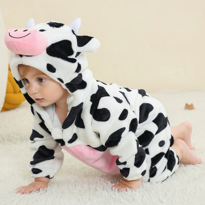 Flannel Animal Shaped Baby One-Piece Suit