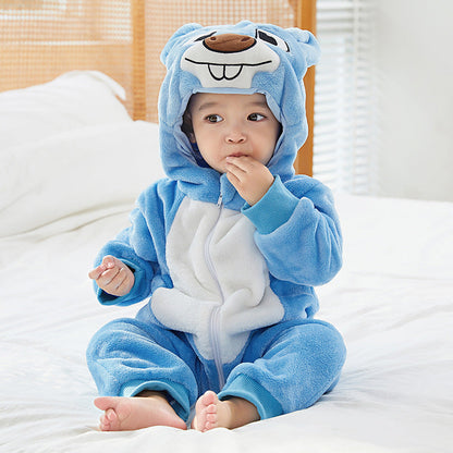 Flannel Animal Shaped Baby One-Piece Suit