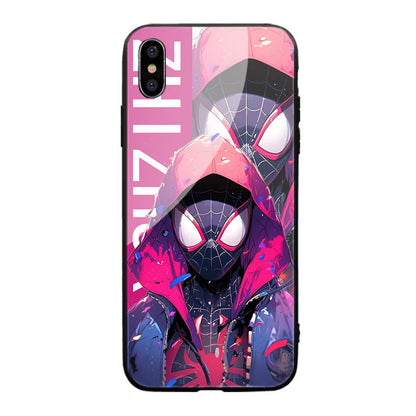 Bronzing Marvel Spider-Man Iron Man Phone Case