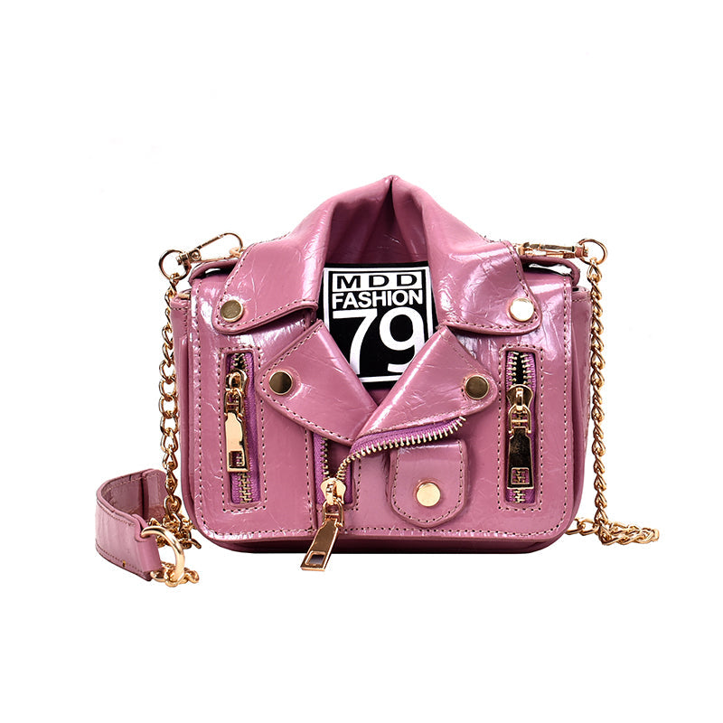 Moschino Women's Biker Leather Shoulder Bag