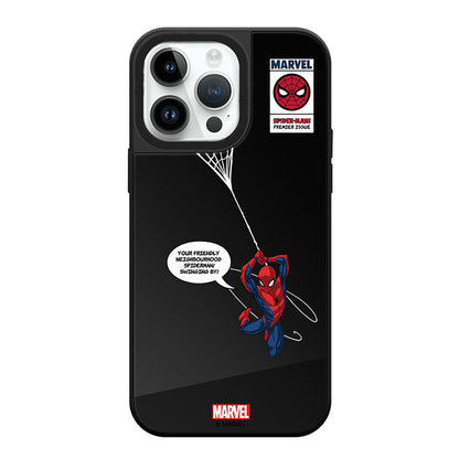 Bronzing Marvel Spider-Man Iron Man Phone Case