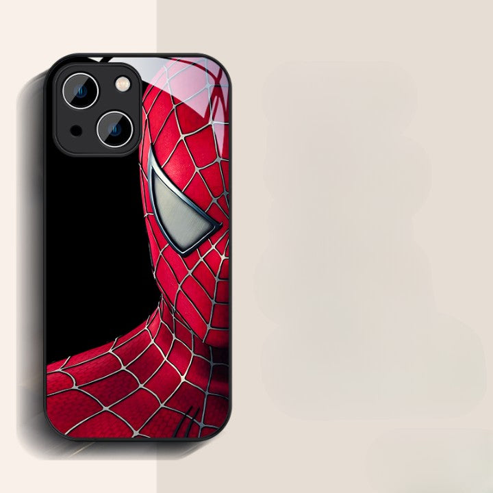 Bronzing Marvel Spider-Man Iron Man Phone Case