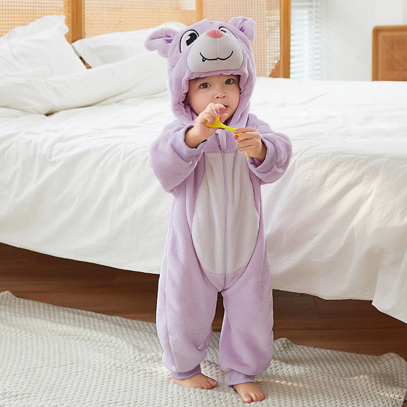 Flannel Animal Shaped Baby One-Piece Suit