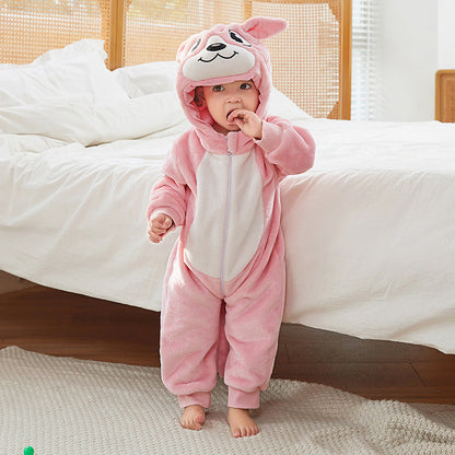 Flannel Animal Shaped Baby One-Piece Suit