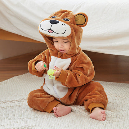 Flannel Animal Shaped Baby One-Piece Suit