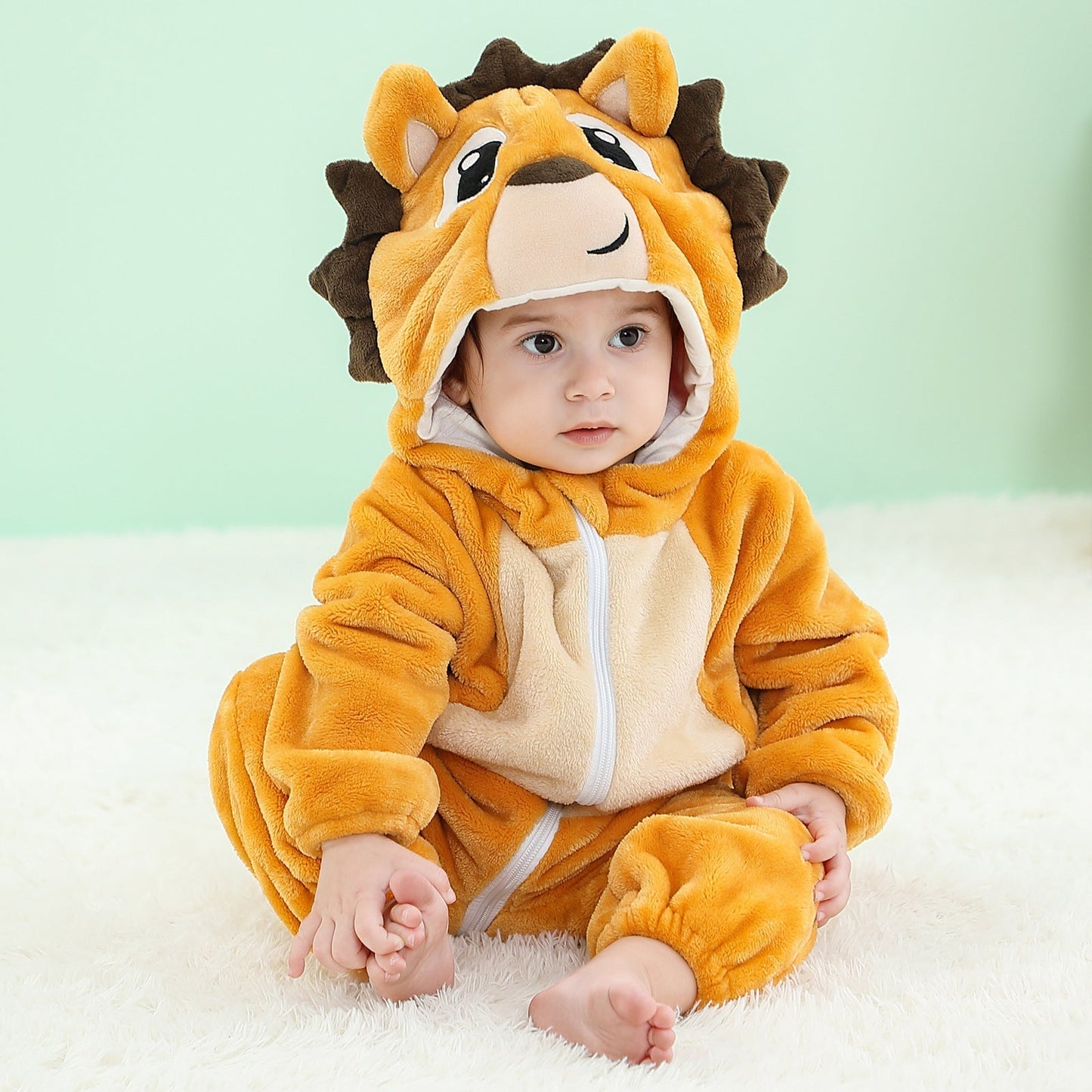 Flannel Animal Shaped Baby One-Piece Suit